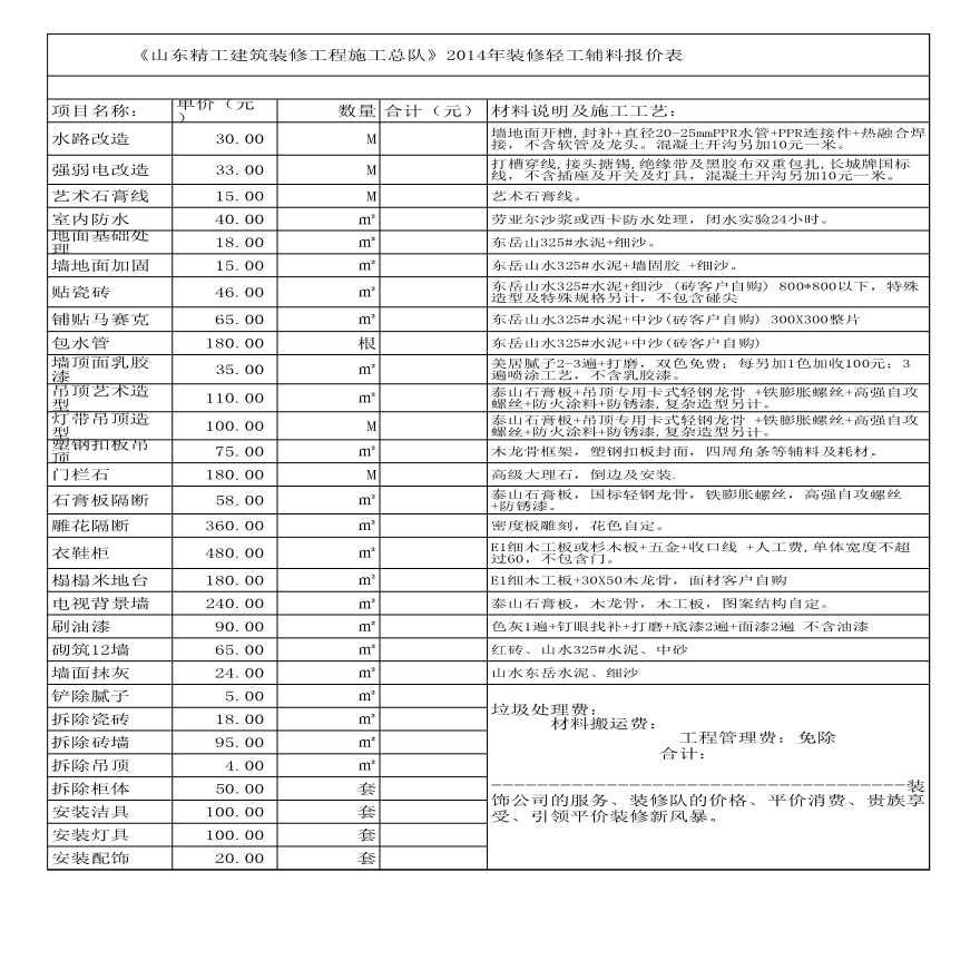 客戶預算匹配表_預算定額表中帶括號的數字是_裝修預算表