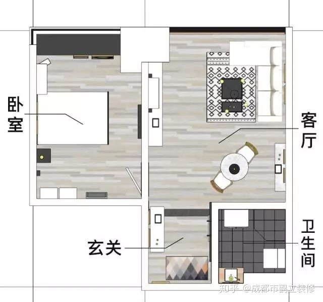 二手房改建，40平米一室一廳公寓改造（附改造前后對比圖）